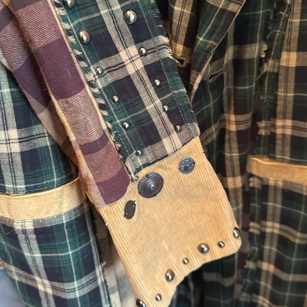 Free People Multicolor Rodeo Plaid Duster S - Picture 5 of 6